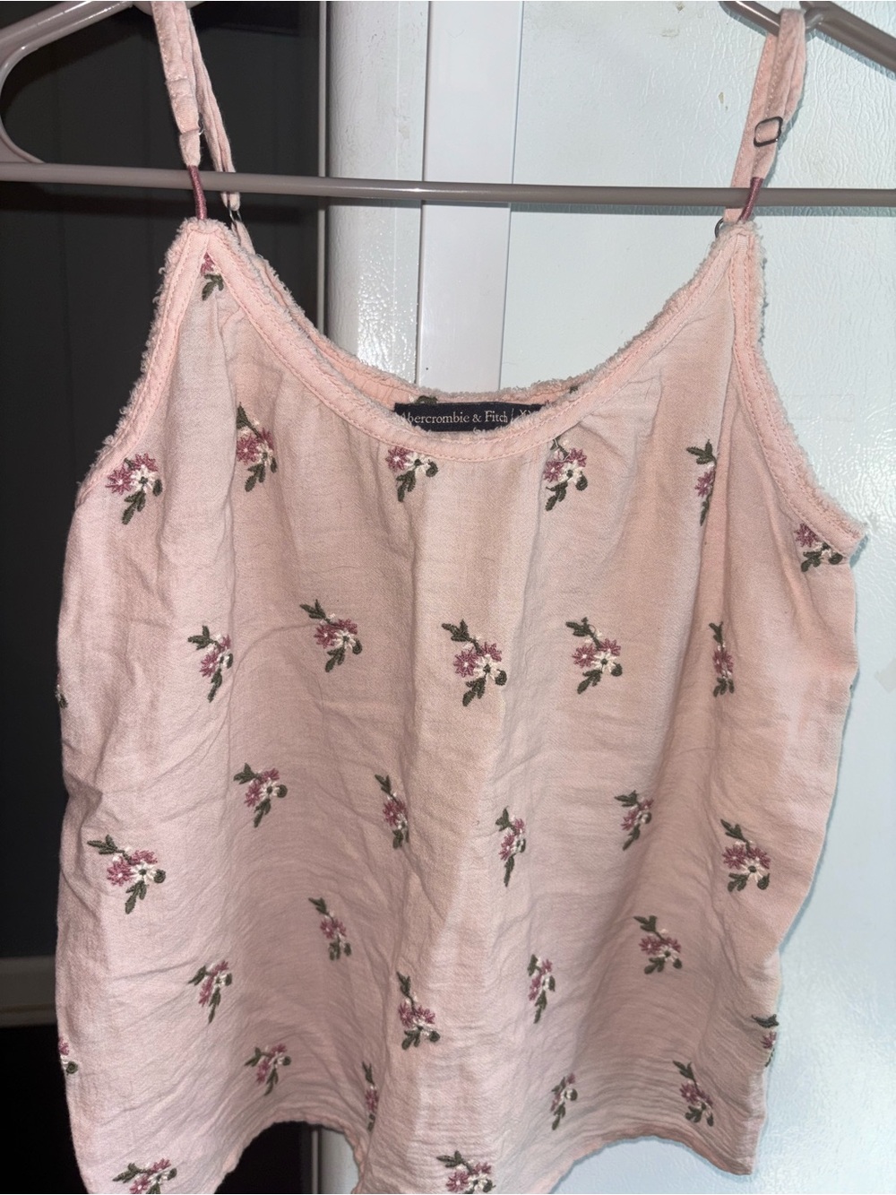 Abercrombie & Fitch Blush Pink Floral Embroidered Camisole